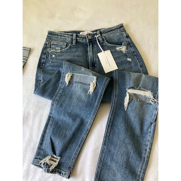 Flying Monkey NEW Distressed MOM Jeans, size 27 - Picture 6 of 8